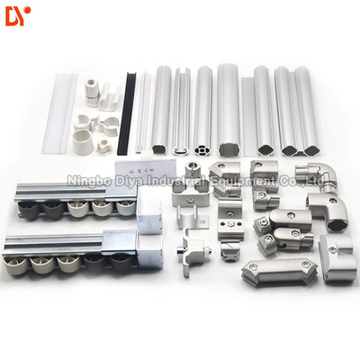 Aluminium Alloy Lean Tube Customizable Round Aluminum Pipe For Racking System