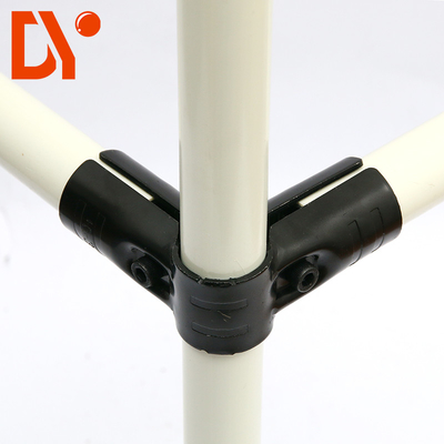 28mm Lean Pipe Black Electrophoresis Metal Joint For DY HJ-2 2.3mm Thickness