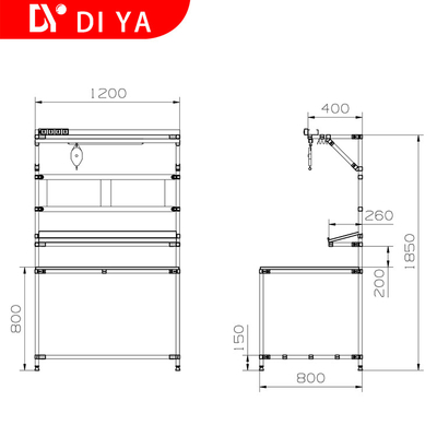 High Quality U Shaped Lean Pipe Workbench