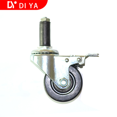 Anti Static Casters Plunger Rod Castor Wheel For Trolley Carts
