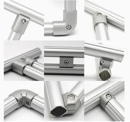 Aluminum  Lean Pipe Connection Joint for 28mm Lean Pipe Connection