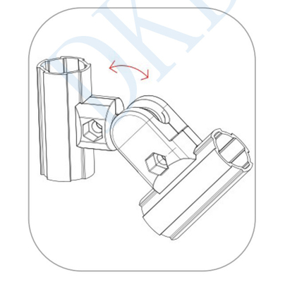 Supplier Aluminum Tube Connector External Type 90 ° External Joint Lean Tube Connector Fastener
