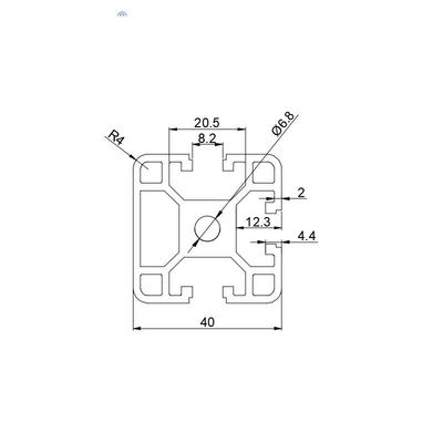 40*40H China Manufacturer T SLOT Aluminium Profile Industrial Aluminium Profile