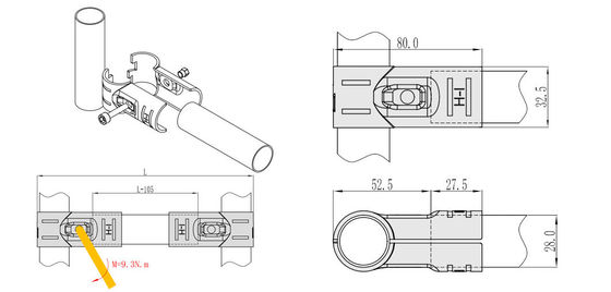 Chrome Lean Pipe Connector ESD Pipe Joint Lean System Accessories for Workbench and Trolley Cart