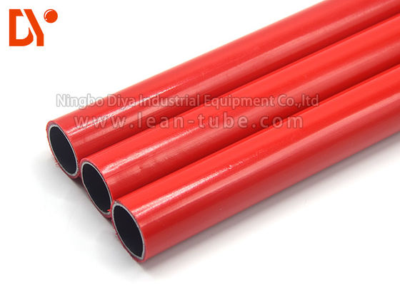 Grey / White Color Lean Coated Steel Pipe , Cold Rolled Pe Steel Pipe Glossy Surface