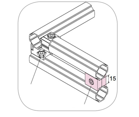 Aluminum  Lean Pipe Connection Joint for 28mm Lean Pipe Connection