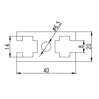 20*40B Aluminum Profile Extrusion Alu Enclosure 2040 Aluminum Alloy Profile